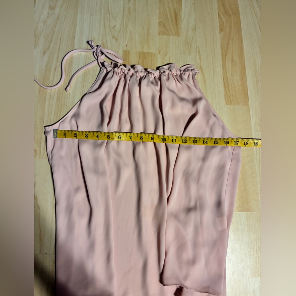 Blush Pink Tie-Strap Ruffled Tank Top - Picture 8 of 11